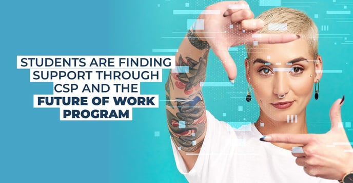 Featured image: Commonwealth supported places (CSP) and Future of Work (FOW) undergraduate certificates in programming and data analysis - Read full post: Students are Finding Support through CSP & the Future of Work Program